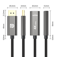Vente en gros de câble adaptateur 4k30HZ plaqué or Displayport mâle vers HDMI femelle DP vers HDMI pour projecteur moniteur TV
