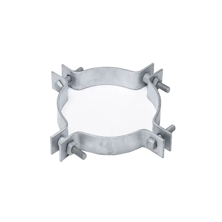 L&R Hot Dip Galvanized Steel Pole Clamp,Anchor Ear pole fastening clamp
