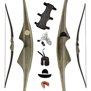 AF 양궁 62 인치 원피스 활 화살 미국 장궁 활과 화살 사냥 용
