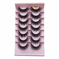 7 paires de faux cils effet naturel, cils vaporeux, aspect naturel, faux cils en vison synthétique, cils en bande complète volumineux