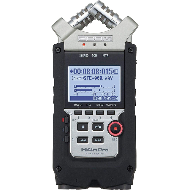 Zoom H4n Pro 4-Track Battery Powered Wireless Portable Recorder Stereo Microphone for Stereo Multitrack Recording Audio Video