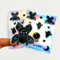 Planificador personalizado A5, holograma láser, hoja de pegatinas de corte de beso