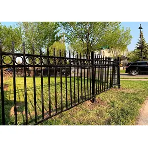 Çin ev bahçe Metal çit paneli/demir sanat tasarım/süs dekoratif ferforje çit kapısı