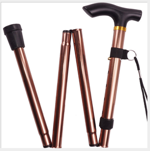 Muletas de expansión plegables para ancianos, <span class=keywords><strong>con</strong></span> <span class=keywords><strong>dos</strong></span> asas, bastón de escalada al aire libre - Product Image 1