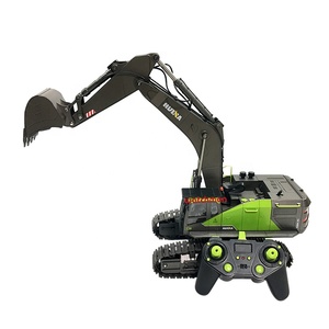 Excavatrice télécommandée RC 12 canaux semi-alliage 1593, <span class=keywords><strong>jouet</strong></span> éducatif pour enfants avec musique et lumière, modèle RTR - Product Image 4