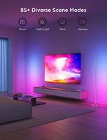 Lámpara de Pie LED Inteligente con Control por Aplicación, Sincronización de Colores, Cambio de Color para Control Remoto y Control por Cable, Ensamblaje por Empalme