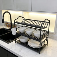 Étagère de rangement pour vaisselle multifonctionnelle à 2 niveaux en aluminium blanc, organisateur de comptoir de cuisine