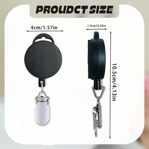 Boucle à ouverture facile de 4 cm avec adhésif, pince à serviette sans perçage, boucle télescopique multifonctionnelle, pince à ouverture facile, porte-clés - Product Image 2