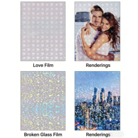 Vente directe d'usine - Film de laminage à froid holographique A4/A3 - Feuilles de laminage holographiques autocollantes pour l'artisanat et les photos