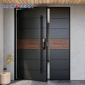 <span class=keywords><strong>Porte</strong></span> d'entrée moderne en aluminium isolé sur mesure RICHOCEAN, <span class=keywords><strong>porte</strong></span> extérieure sécurisée avec serrure intelligente, portes d'entrée pour maisons - Product Image 4