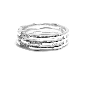 Anillo DE BODA fino de diamante Real chapado en oro blanco sólido de 14K de alta calidad confiable de fábrica directa de China para mujer - Product Image 3