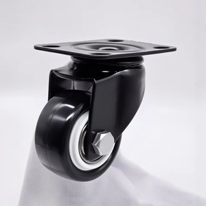 2-Zoll-Lenk rollen 30kg-45kg Tragfähigkeit Schwarze Polypropylen-Möbel rollen für leichte Werk bänke - Product Image 4