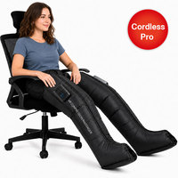 Botte de thérapie par compression d'air chauffante sans fil à 4 chambres, 3200 mAh, marque privée