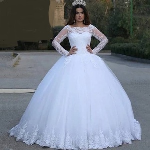 S1715F 2025 High Quality Hot Sale New Fashion Elegant Lace Custom Wedding Dress Bridal <b>Gowns</b> - Product Image 1