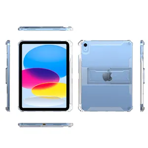 Suit for IPad 10 Generation New 6D Anti Drop Stand Flat Panel Protector Transparent tpu+Invisible PC Stand Anti Fingerprint