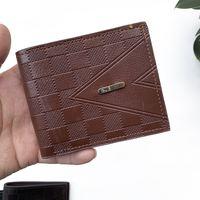 Grosir dompet lipat ganda murah kulit pu pria desa Turki