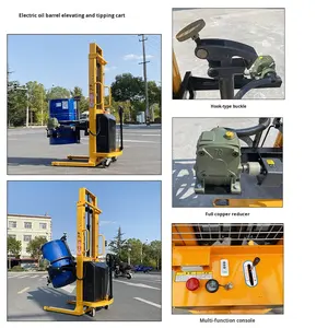 Elevador de tambor hidráulico de hierro y plástico de 350kg con pedal manual de pico de águila para transportar y levantar tambores - Product Image 3