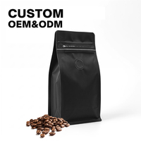 Bolsas de Café al por Mayor de 100g, 250g, 500g, 1kg, Bolsa de Café de Fondo Plano con Válvula y Cierre