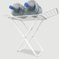 Séchoir à linge sur pied pliable et réglable, robuste, anti-rouille, avec ailes repliables
