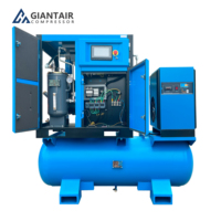 Compresseur d'air rotatif à vis GIANTAIR 7.5KW 11KW 15KW 18.5 à économie d'énergie PM VSD 4 en 1 pour sablage