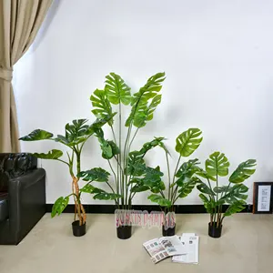 Wholesale Artificial Areca Palm Tree plants indoor and outdoor garden decorative plants online sales Monstera Plant