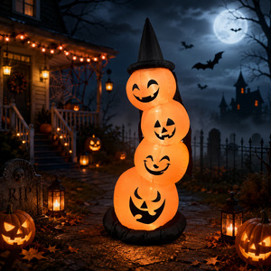 Citrouille gonflable lumineuse d'<span class=keywords><strong>Halloween</strong></span>, jeu d'empilage, ornement décoratif pour jardin et pelouse, figurine gonflable d'<span class=keywords><strong>Halloween</strong></span> - Product Image 2