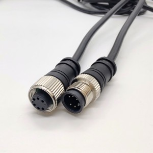 IP67 không thấm nước <span class=keywords><strong>IEC</strong></span> M12 6pins một mã Nam Nữ cắm với 22AWG dây 1m 3M 5m M12 kết nối cáp cho thiết bị tự động hóa - Product Image 1