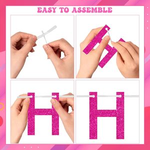 Striscione rosa acceso “IT <span class=keywords><strong>è</strong></span> il mio compleanno” per decorazioni di compleanno per ragazze preadolescenti e adolescenti, articoli per feste - Product Image 4