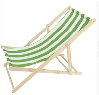 Chaise longue de plage portable en bois, ergonomique, moderne, pliable, robuste, avec dossier réglable en tissu Oxford pour l'extérieur