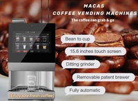 Mesin Espresso Super Otomatis MACAS MACES4C-00 Kelas Komersial Tekanan 9 Bar Boiler Baja Tahan Karat 220VAC 2000W Garansi 1 Tahun