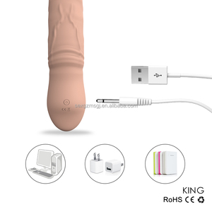 <span class=keywords><strong>Vibrator</strong></span> Titik G Silikon Aman Alat Simulasi Dildo Berputar untuk Masturbasi Wanita dan Seks Pasangan - Product Image 1