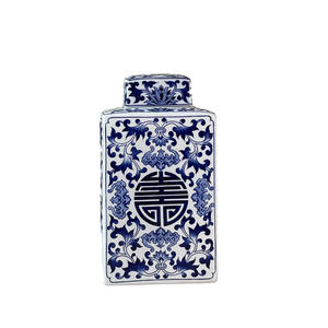Venta al por mayor de jarrones de cerámica antiguos azules y blancos personalizados moda europea adornos para el hogar porcelana decoración del hogar chino - Product Image 5