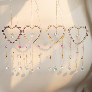 เครื่องดักแสงอาทิตย์คริสตัลรูปหัวใจแบบขายส่ง เครื่องดักแสงอาทิตย์ทำมือแบบแขวนขนาดใหญ่ เครื่องดักแสงอาทิตย์แบบลมตีกลอง - Product Image 4