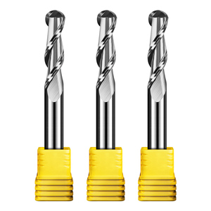 1 đến 8 mét chế biến gỗ CNC bit hai sáo xoắn ốc bóng đầu phay Cutter Carbide Vòng mũi bóng mũi cuối nhà máy cho gỗ khắc - Product Image 1