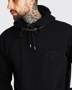 Ensemble de survêtement en molleton à capuche en polaire noir uni de nouvelle conception, manches longues, pantalon de jogging, 100% coton biologique - Product Image 6