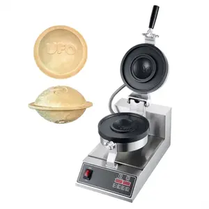 Çift düz Mini elektrikli Waffle makinesi/waffer bisküvi makinesi bireysel ev çocuk kek pişirme için elektrikli yuvarlak kalbur