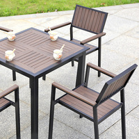 Ensemble de chaises de salle à manger en alliage d'aluminium anti-corrosion pour jardin, cour, villa, balcon, loisirs