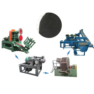 Auto rubber vrachtwagen band snijden en schroot band recycling machine rubber poeder korrels machine