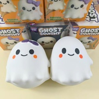 Nouveau jouet anti-stress fantôme en caoutchouc mignon et grand (16 cm) pour Halloween, cadeau amusant pour garçons et filles de 14 ans et plus