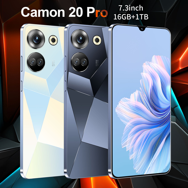 Hot TECNO Camon 20 Pro 16GB+1TB 5G Android 14 7.3 Inch HD 2K Screen Dual SIM Camon20 Phone 108MP Rear Camera LTE CDMA Cellular