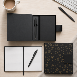 Set Regalo Ufficiale Personalizzato di Lusso con Blocco Note A5 in Inglese, Diario <span class=keywords><strong>e</strong></span> Penna in Confezione Elegante - Product Image 4