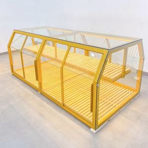 Vitrine de présentation alimentaire en <span class=keywords><strong>verre</strong></span> <span class=keywords><strong>sur</strong></span> <span class=keywords><strong>mesure</strong></span> pour pain, desserts, pâtisseries, gâteaux – Présentoir de boulangerie pour centre commercial et magasin de boulangerie - Product Image 3