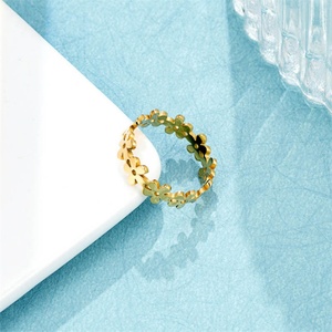 Simple Fashion Anniversary Gift Geometric Flower Link <b>Finger</b> <b>Rings</b> for Women - Product Image 3