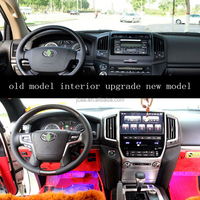 Kit de mise à niveau intérieur pour Land Cruiser 200 2008-2015, mise à niveau vers le nouveau modèle, lifting avec phares avant et pare-chocs avant et arrière