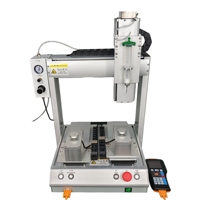 Machine de distribution de colle à froid et à chaud entièrement automatique à double axe rotatif contrôlée par PLC, garantie 1 an