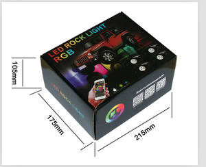 Matec RGB Rock Light 4/6/8/12 Pods Téléphone portable Blueteeth Télécommande <span class=keywords><strong>Sous</strong></span> voiture Led Rock Light 6pods 8pcs 12pcs 16pcs RGB - Product Image 6