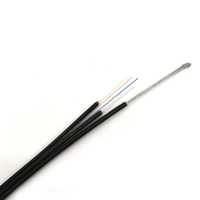 Kabel Drop Outdoor FTTH Singlemode Fiber Optik NX CORE Gjyxch G657a1 Dengan Kawat Baja Messenger 1-12 Core