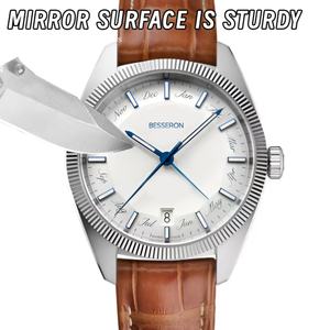 Hot Sale <b>Men's</b> Fashion Luxury <b>Quartz</b> <b>Watch</b> Minimalistic Vintage Style Stainless Steel Band Sapphire Crystal Pointer Dial 5BAR - Product Image 4