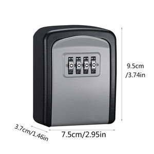 Boîte à code à quatre chiffres, petite boîte de sécurité portable et étanche, coffre-fort à code à quatre chiffres, robuste en alliage d'aluminium antivol - Product Image 4