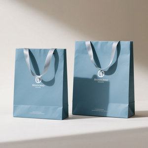 Sacs en papier violets uniques Mini petits/grands <span class=keywords><strong>à</strong></span> fond carré <span class=keywords><strong>Goodies</strong></span> Shopping Sacs d'emballage cadeau pour parfum de mariage de fête de petite entreprise - Product Image 6